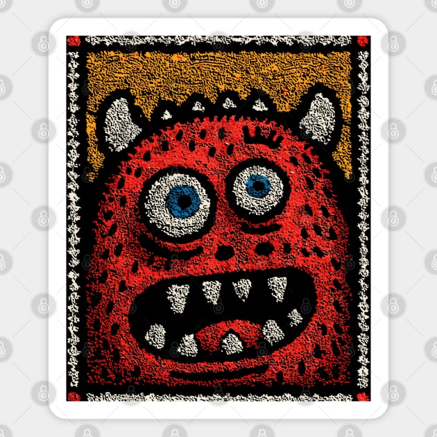 Manic Monster | The Wild-Eyed Gremlin Magnet by TuncGK